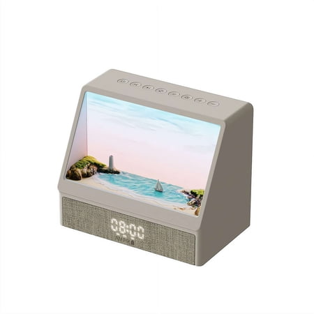Sunrise Alarm Clock with White Noise Machine, Wake Up Light with 24 Soothing Sounds & Sunset Simulation, Sleep Aid Lamp with Remote, Bedroom Night Light Clock for Adults Kids