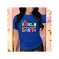 thumbnail image 1 of Letras Playera Blusa Con Estampado De La Abuela Mas Bonita Ropa Para Mujer Color Azul Talla Mediana Marca Emil SaEs, 1 of 4