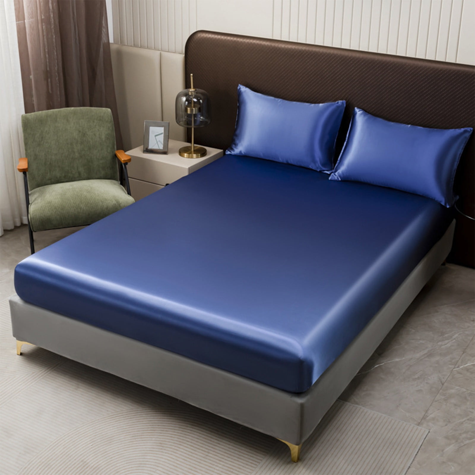 SouMaox Satin Silk Bedding, Matte Solid Texture, Pillowcase, Enhance Bedroom Comfort for Guest Room Suites
