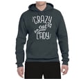 thumbnail image 2 of Wild Bobby, That Crazy Cat Lady, Pop Culture, Unisex Graphic Hoodie Sweatshirt, Charcoal, Small, 2 of 3