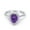 Amethyst, variant on Blue Apple Co.Halo Teardrop Bridal Filigree Women Ring Rose Tone, Simulated CZ 925 Sterling Silver