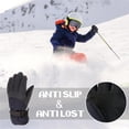 thumbnail image 2 of Sonducket Guantes de esquí para niños, mujeres y adultos, para exteriores, a prueba de viento, impermeables, para deportes de invierno, Ciclismo Negro, 2 of 6