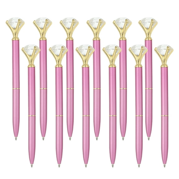 Uxcell Black Ink Ballpoint Pen, 12 Pack Twist Metal Pen 1.0mm Medium Point for Note Taking Journaling, Light Purple