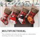thumbnail image 4 of Yuarrent Rejilla Calcetín de Navidad Papá Noel Muñeco de nieve Pinup Imagen Árbol de Navidad Bolsa de regalo Inicio Calcetines de Navidad Colgante Kits de decoración para fiestas Papá Noel Yuarrent HA069957-01, 4 of 6
