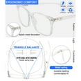 thumbnail image 6 of MARE AZZURO Computer Reading Glasses Women Blue Light Blocking Readers 0 1.0 1.25 1.5 1.75 2.0 2.25 2.5 2.75 3.0 3.5 4.0 5.0 6.0 (Transparent, 4.00) Composite Lens Anti Eye Strain, Glare, UV400, 6 of 8