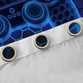 thumbnail image 4 of Homewish Neon Blue Gamepad Black Out Curtains for Boy, Chic Honeycomb Abstract Curtains Pack of 2 (42x63 Each), Modern Video Game Bedroom Curtains, Window Curtains Home Decor, 4 of 6