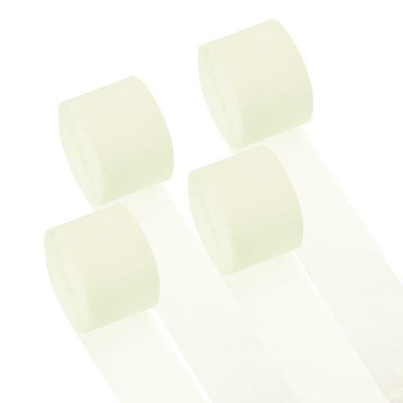 Uxcell 1.8 Inch Crepe Paper Streamer, 4 Roll 328ft Soft Paper Streamer Crepe Paper Sheet, Beige