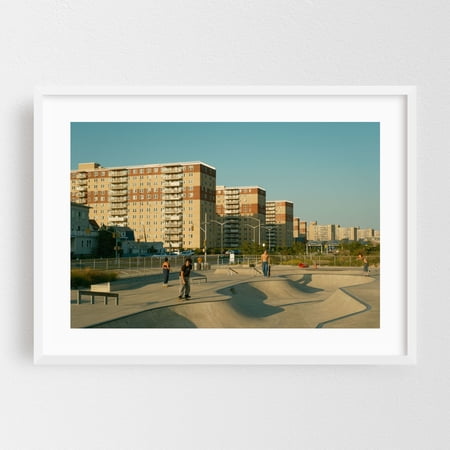 Rockaway Skate Park, Queens - Queens New York Photography White Framed Wall Art Print 24 x 36 inches