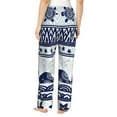thumbnail image 3 of Uemuo Sea Underwater Animals1 Pattern Women's Wide Leg Palazzo Lounge Pants with Pockets Light Weight Loose Comfy Casual Pajama Pants-Medium, 3 of 9
