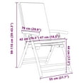 thumbnail image 3 of vidaXL Folding Bistro Chairs with Cushions Armchair Outdoor Furniture Bamboo, 3 of 47