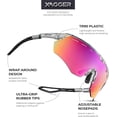 thumbnail image 2 of Xagger Sport Shield Sunglasses for Men Women Cycling Running Baseball UV400 Sun Glasses Wrap Around TR90 Frame, 2 of 6