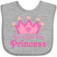 thumbnail image 3 of Inktastic Yes I Am The Princess Crown Girls Baby Bib, 3 of 4