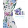 thumbnail image 4 of Spring Flowers Blackout Curtains, French Door Curtains for Door Window, Watercolor Floral Butterflies Botanical Privacy Drapery for Patio/Sidelight Doors, 1 Panel with Tieback, 54 x 72 Inches, 4 of 6