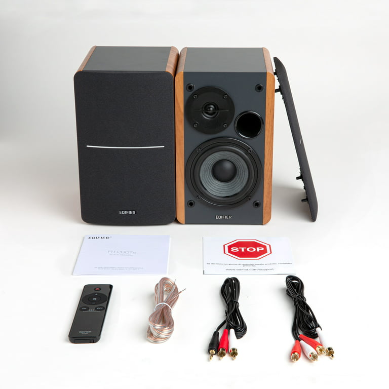 Edifier R1280T Powered Bookshelf Speakers, 2.0 Stereo Active Near Field  (Black)