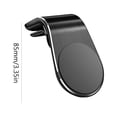 thumbnail image 3 of Soporte magnético para teléfono con salida de aire para automóvil Soporte universal para teléfono con clip de aleación (negro), 3 of 3