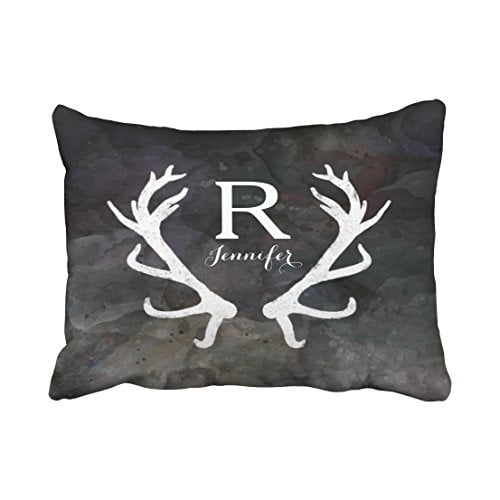 Winhome Fashion Cute Dark Color Watercolor Rustic Deer Antler