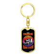 thumbnail image 4 of Best Truckin' Dad Ever Swivel Trucker Keychain Dog Tag Stainless Steel or 18k Gold, 4 of 10