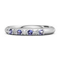 thumbnail image 4 of 0.40 Ctw Tanzanite Eternity 925 Sterling Silver Stackable Mismatch Women Valentines Day Gifts Ring, 4 of 5