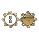 thumbnail image 1 of Broche de flores Numeros Romanos 10 negro Unbranded M, 1 of 3