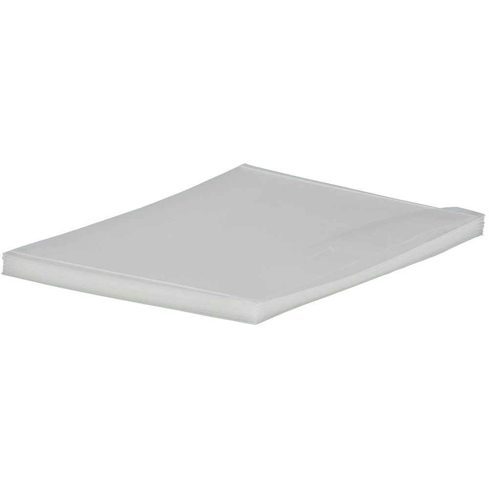 JAM Plastic Envelopes with Tuck Flap Closure, Letter Booklet, 8 7/8 x 12, Clear, 12/Pack