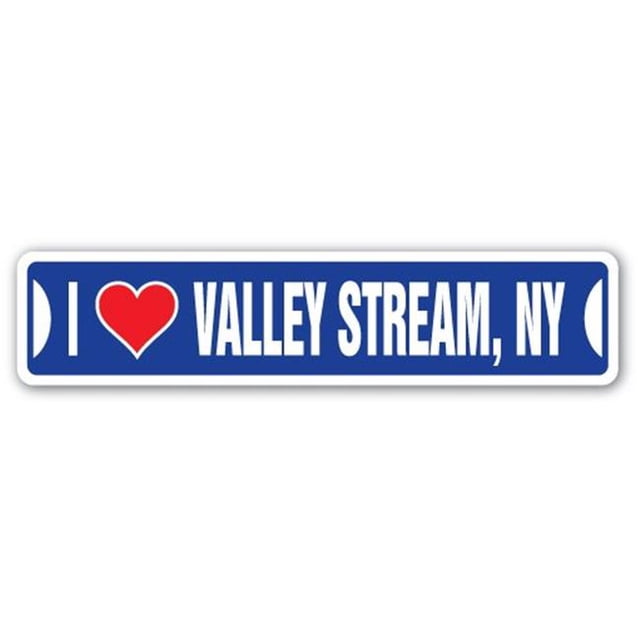 SignMission SSIL-Valley Stream Ny Street Sign - I Love Valley Stream, New York
