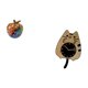 thumbnail image 5 of Figura decorativa de gato, escultura de resina, reloj de pared, adorno moderno de madera y acrílico, ideal para sala de estar, dormitorio, oficina, co, 5 of 8