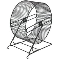 MLINS Hamster Exercise Wheel for Pet Use Sturdy Iron Material Silent Black 10.5 Inches