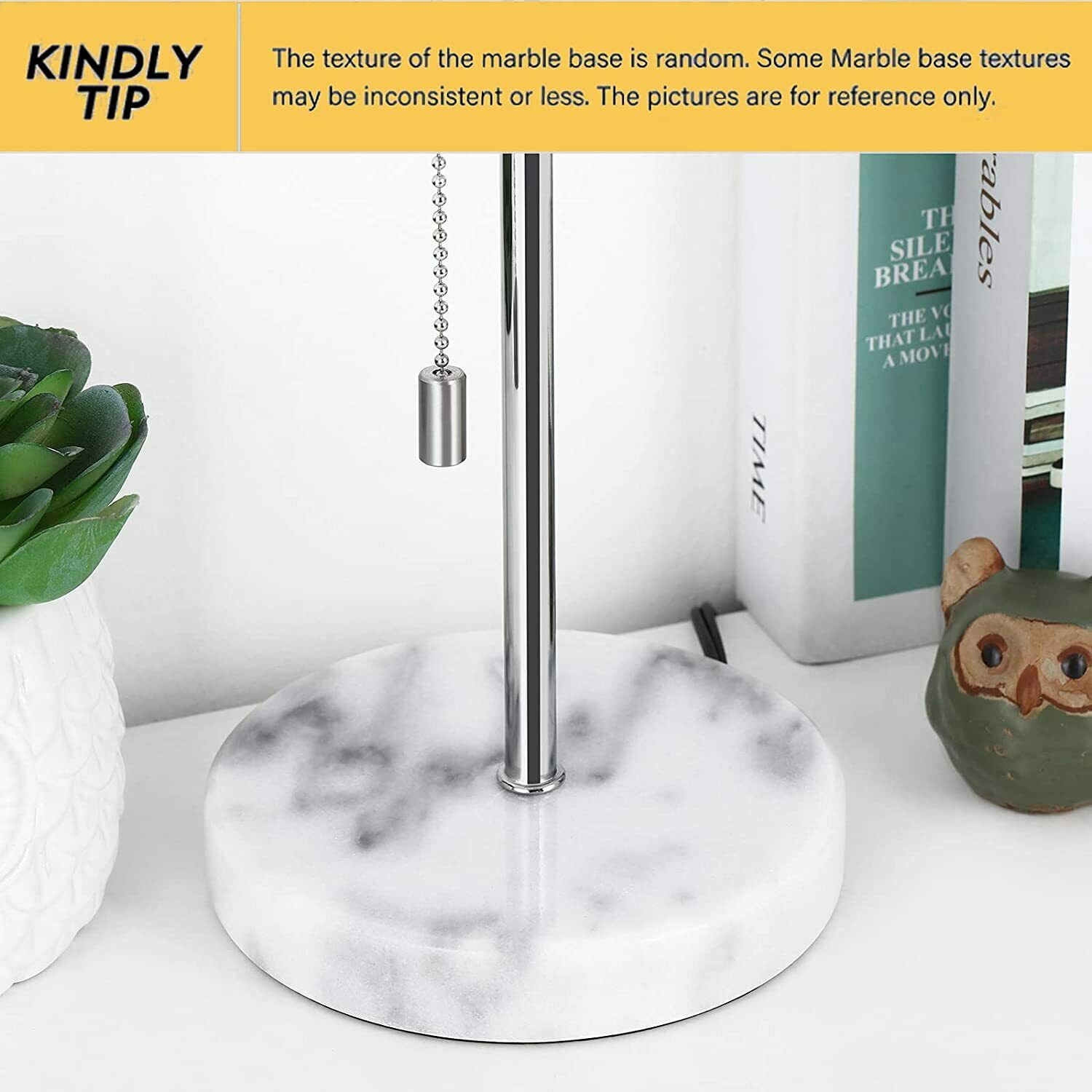 Small Bedside Lamp Table Desk Lamp Beside Nightstand Reading Light Marble Base