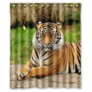 Ganma The king tiger Shower Curtain Polyester Fabric Bathroom Shower Curtain 60x72 inches