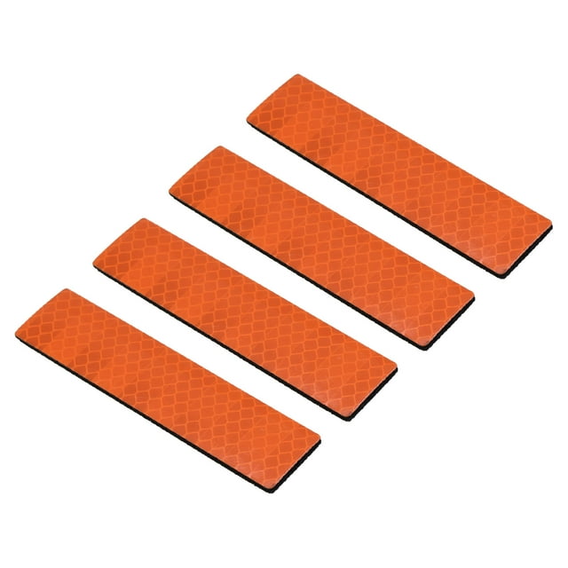 Uxcell Parches Reflectantes 1"x4", 4 Piezas Apliques de Seguridad, Naranja