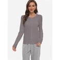 thumbnail image 3 of Women's Long Sleeve Button Down Crew Neck Classic Sweater Cardigan, 3 of 6