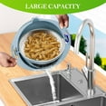 thumbnail image 3 of 4-1 Colander with Mixing Bowl Set, Rotatable Strainer Food Strainers and Colanders 2 Layer Stainless Steel Ergonomic Handle Versatile Vegetable Washing Bowl, 3 of 7
