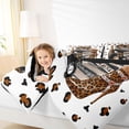 thumbnail image 4 of Homewish Cheetah High Perfume Bow 7-Piece Twin Bedding,Fashion Perfume Bedding Comforter Set,Brown,Black Reversible, 4 of 8