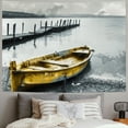 thumbnail image 2 of Orinice Boat Pier Lake Tapestry Wall Hanging Unique Style Graphic Tapestries Home Wall Decor Art for Living Room Bedroom Apartment Farmhouse Dorm 40x30inch, 2 of 6