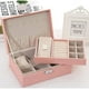 thumbnail image 5 of Organizador , joyero sintética, 2 bandejas para pendientes de mujer y niña rosado Hugo Fashion Lady Jewelry Holder, 5 of 10
