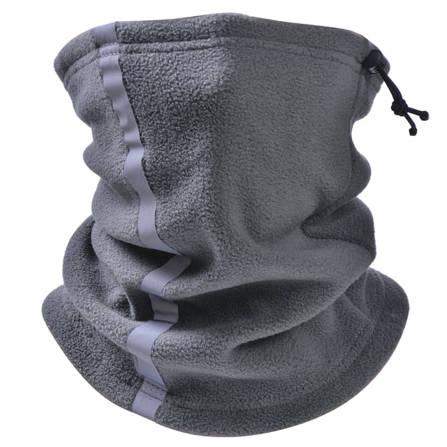 Cache-cou en Molleton Ajustable, Cache-Cou Réfléchissant de Sécurité, Couvre-Visage d'Hiver Chaud, Foulard de Sport pour Hommes et Femmes, Ski, Vélo, Course