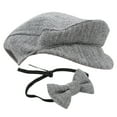 thumbnail image 1 of Accesorio de fotografía Jadeshay conjunto de sombrero de caballero pajarita gorra plana para bebé recién nacido, 1 of 14