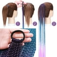 thumbnail image 6 of SEGO Ponytail Hair Extensions Donut with Rainbow Braiding Hair Professional Synthetic Fiber Braids Hair, 6 of 7