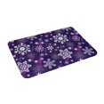 thumbnail image 5 of Salouo Christmas Purple Snowflakes Pattern Outdoor Indoor Sturdy Doormats 16’’×24’’, Anti Fatigue Soft Flannel Thick Door Mat,Non-Slip Rectangle Rug Cushion, 5 of 7