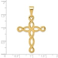 thumbnail image 3 of 14K Yellow Gold Charm Pendant Themed 44 mm 27 Polished Cross, 3 of 3