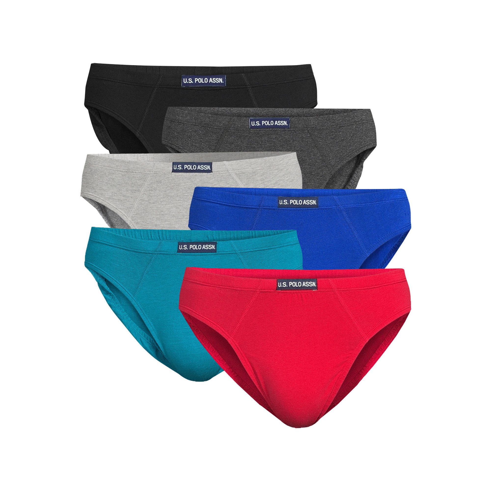 U.S. Polo Assn. Men's Cotton Stretch Bikini Underwear, 6-Pack