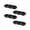 #1 Black【4x Condiment Dishes】, variant on Multi Grid Seasoning Dish Set, Stackable Dipping Bowls for Soy Sauce and Vinegar, Plastic Divided Appetizer Plates for Barbecue and Picnic, SouMaox