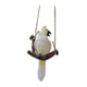 thumbnail image 2 of Figura de loro de jardín colgante, estatua de pájaro para jardín, decoración, adorable micro paisaje Loro blanco, 2 of 9