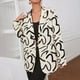 thumbnail image 1 of ICHUANYI Liquidación Moda Mujer Turn Down Collar Manga larga Casual Abrigo Cardigan Blusa ICHUANYI WER202308173686, 1 of 7