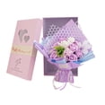 thumbnail image 4 of Ramo de flores, rosas de jabón, accesorio floral, regalo romántico creativo, adorno de mesa Púrpura, 4 of 9