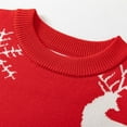thumbnail image 5 of Tfken Christmas Child Boys Sweater Size 4-5 Years Crew Neck Cartoon Print Daily Wear Trendy Red Pullover Sweater, 5 of 6