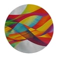 thumbnail image 4 of Orinice Colorful Abstract Design Round Table Cover Stain Resistant Washable for Indoor Outdoor Kitchen Dining Wedding Parties 100% Polyester Fiber 54-58, 4 of 8