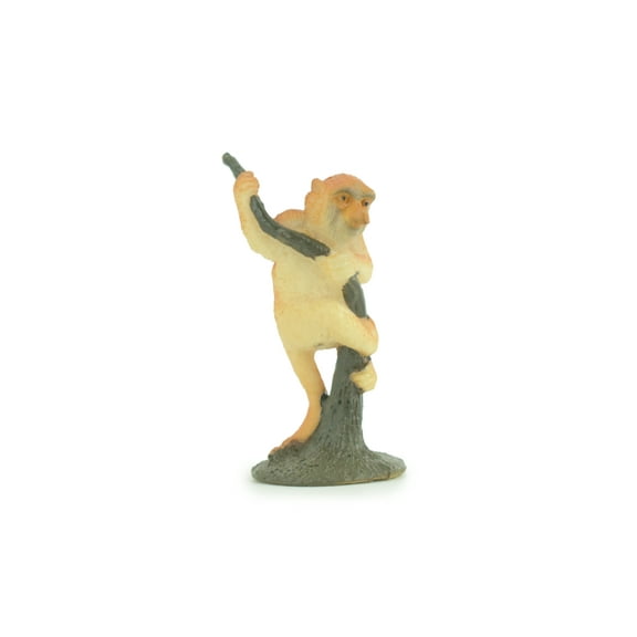 Proboscis Monkey, Long-nosed monkey, Rubber Primate, Animal, Educational, Realistic Figure, Lifelike, Model, Toys, Gift, 2 Inches. F1778 B129