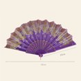 thumbnail image 4 of CSChome Bronzing Butterflies Folding Fan Bronzing Butterflies Folding Hand Fan: Elegant Tassel, Catwalks Dance Performance Props, 4 of 7