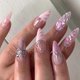 thumbnail image 1 of 24 Pcs Glossy Press On Nail French Tips False Nail 3D Bowknot Full Cover Stick On Nail Almond Shape Acrylic Nail, 1 of 4